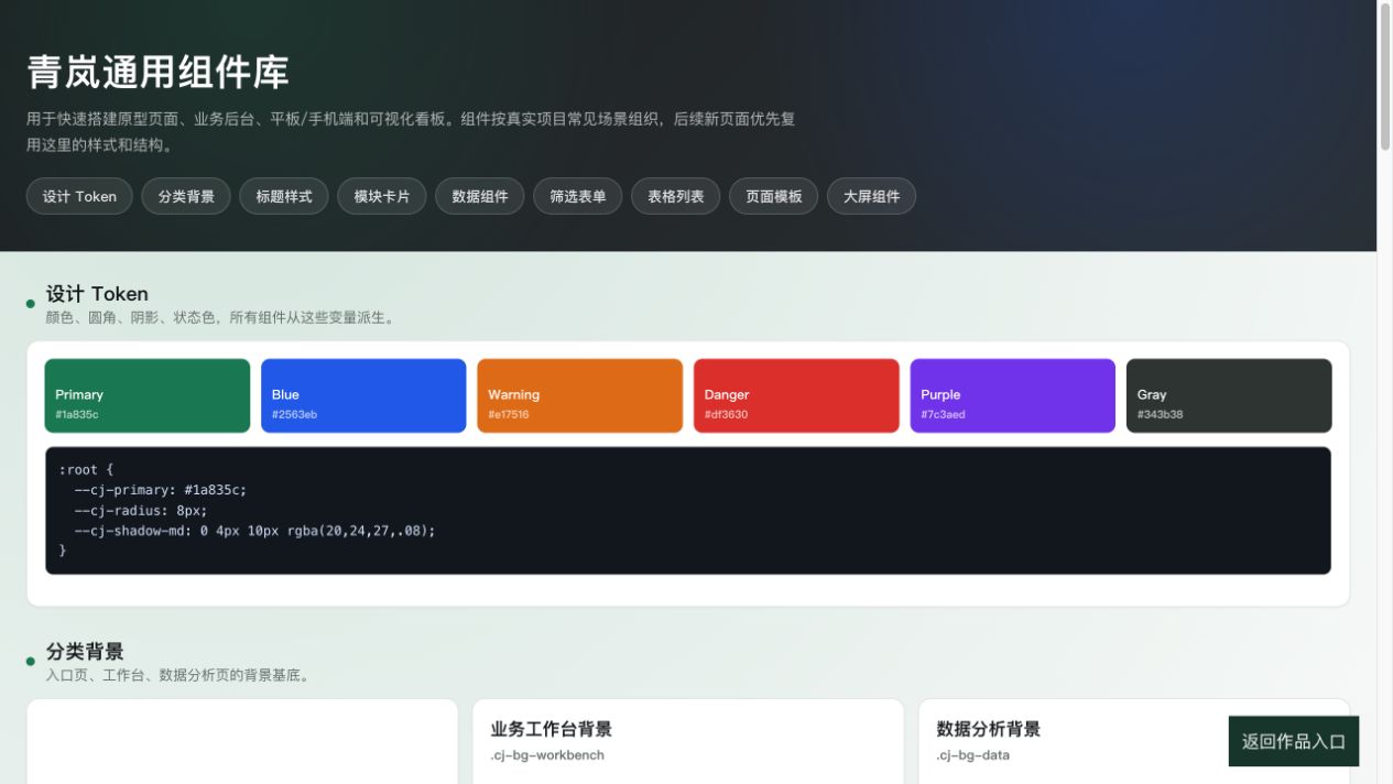 组件库与设计规范已有项目界面